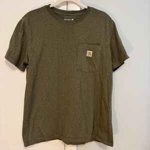 Carhartt Women’s Loose Fit Green Tee with Pocket